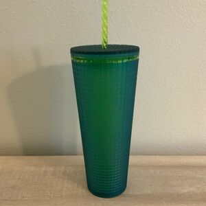 Starbucks Green Yellow Jelly Mountain Dew  Grid Tumbler Venti 24oz Spring 2022